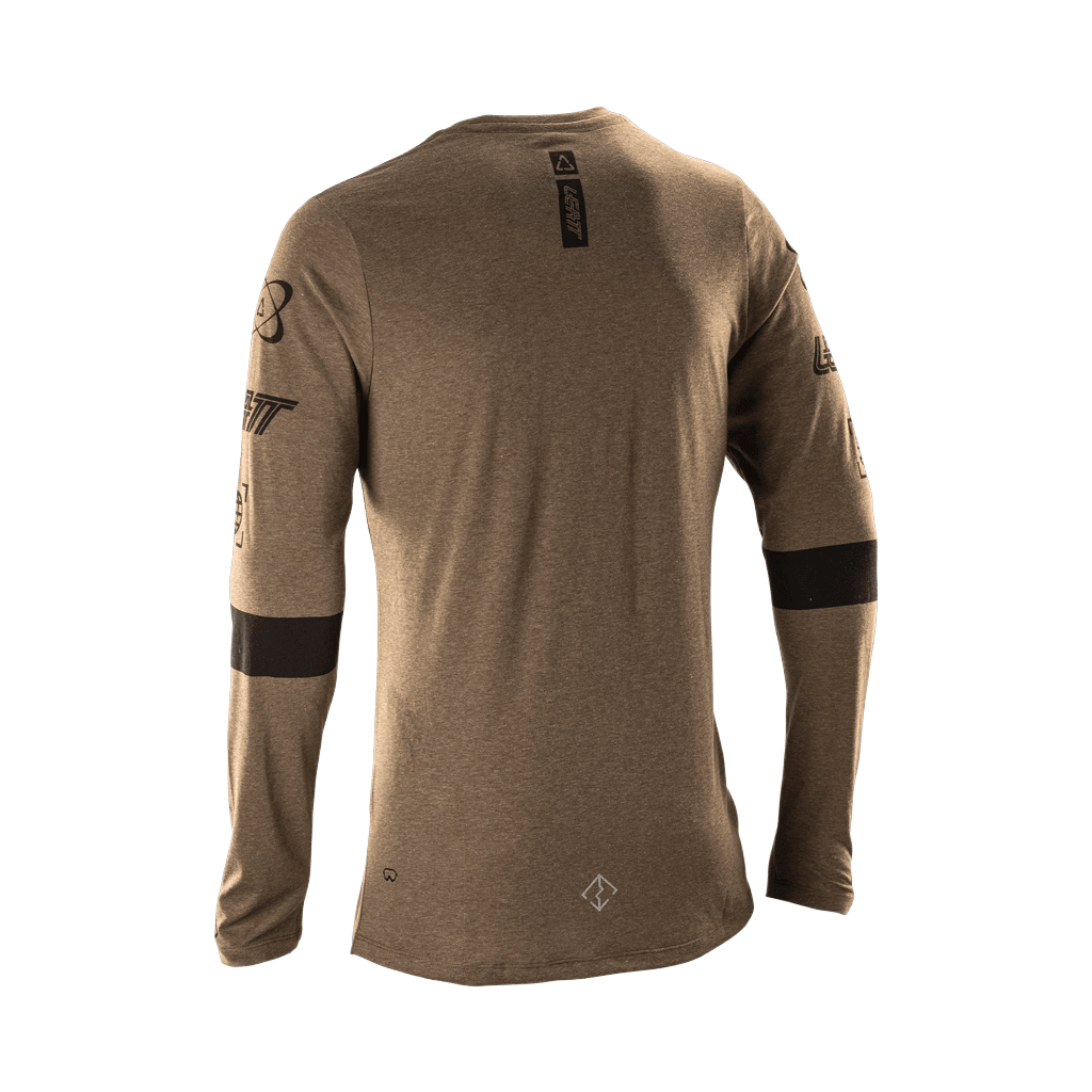 Jersey Leatt Mens MTB Gravity 3.0 LS - Loam Brown - Genetik Sport