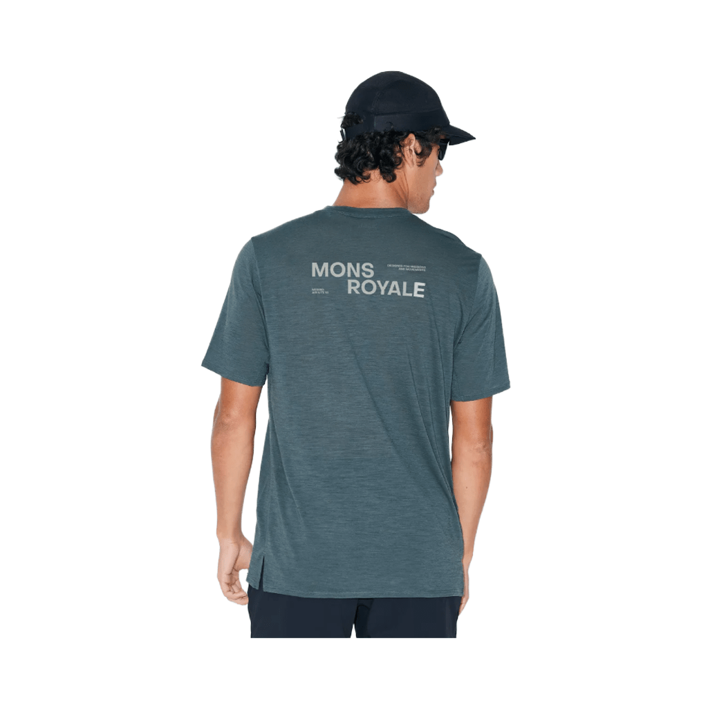 Jersey Mons Royale Mens Aero Ultralight Merino SS - Dark Cypress - Genetik Sport