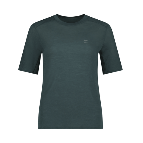 Jersey Mons Royale Womens Aero Ultralight Merino SS - Dark Cypress - Genetik Sport