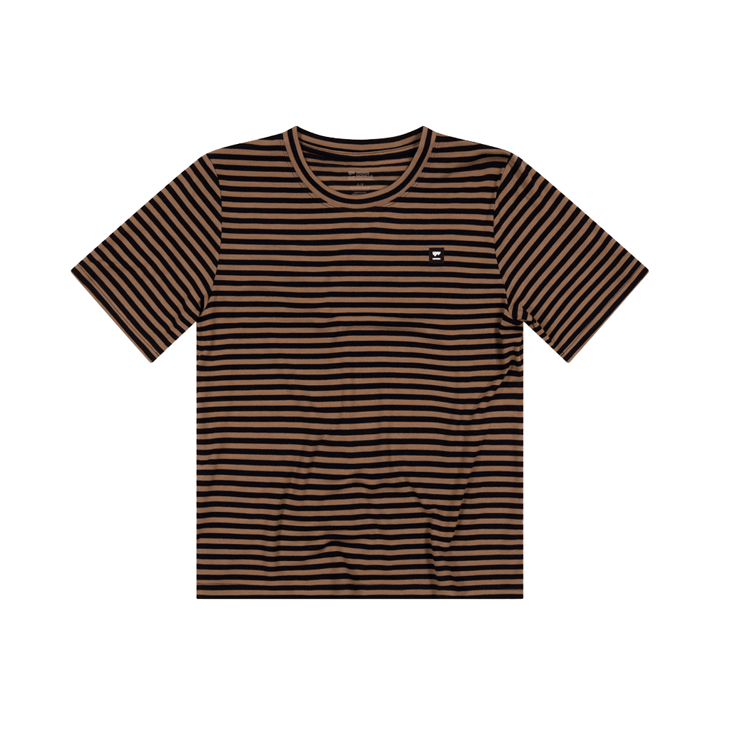 Jersey Mons Royale Womens Icon Merino SS - Mr Stripe Toffee - Genetik Sport