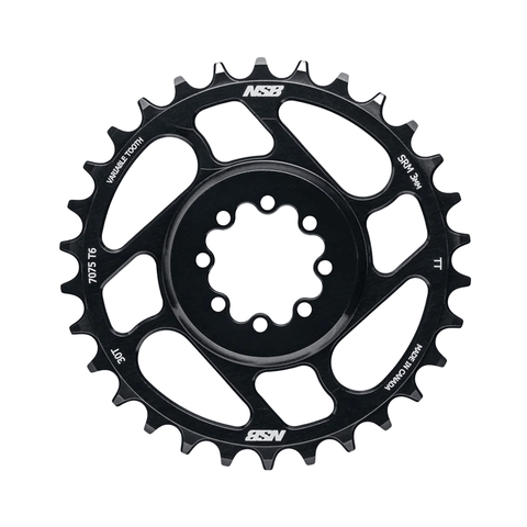 Chainring NSB Variable Tooth for SRAM T - Type Direct Mount 30T - Black - Genetik Sport
