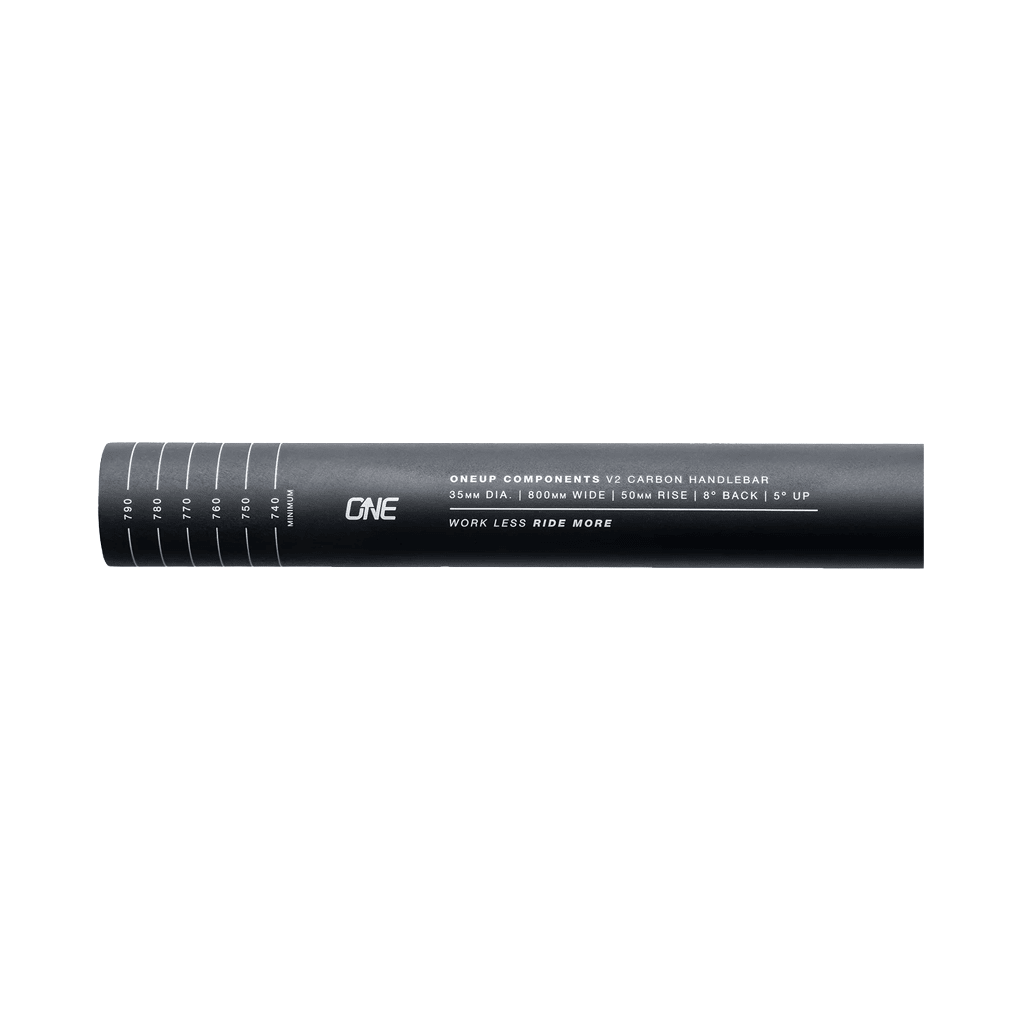 Handlebar OneUp Components V2 Carbon 800mm Wide 35mm Diameter 50mm Rise - Genetik Sport