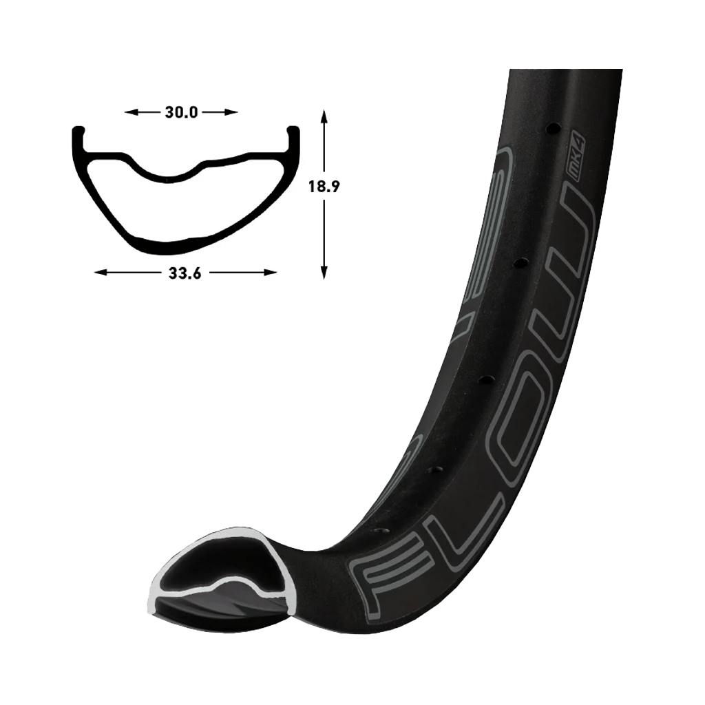 Rim Stan's No Tubes Flow MK4 26'' 32H - Black - Genetik Sport