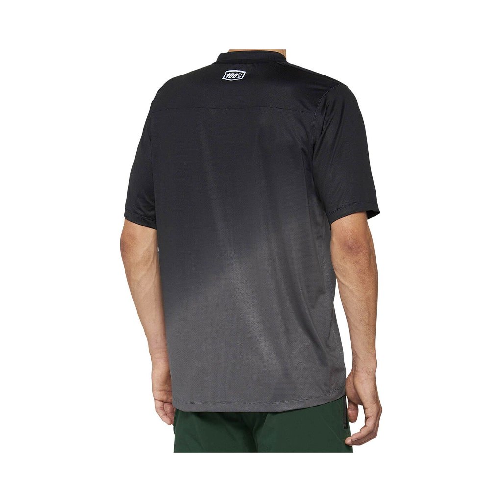 Jersey 100% Mens Celium SS - Black/Charcoal - Genetik Sport