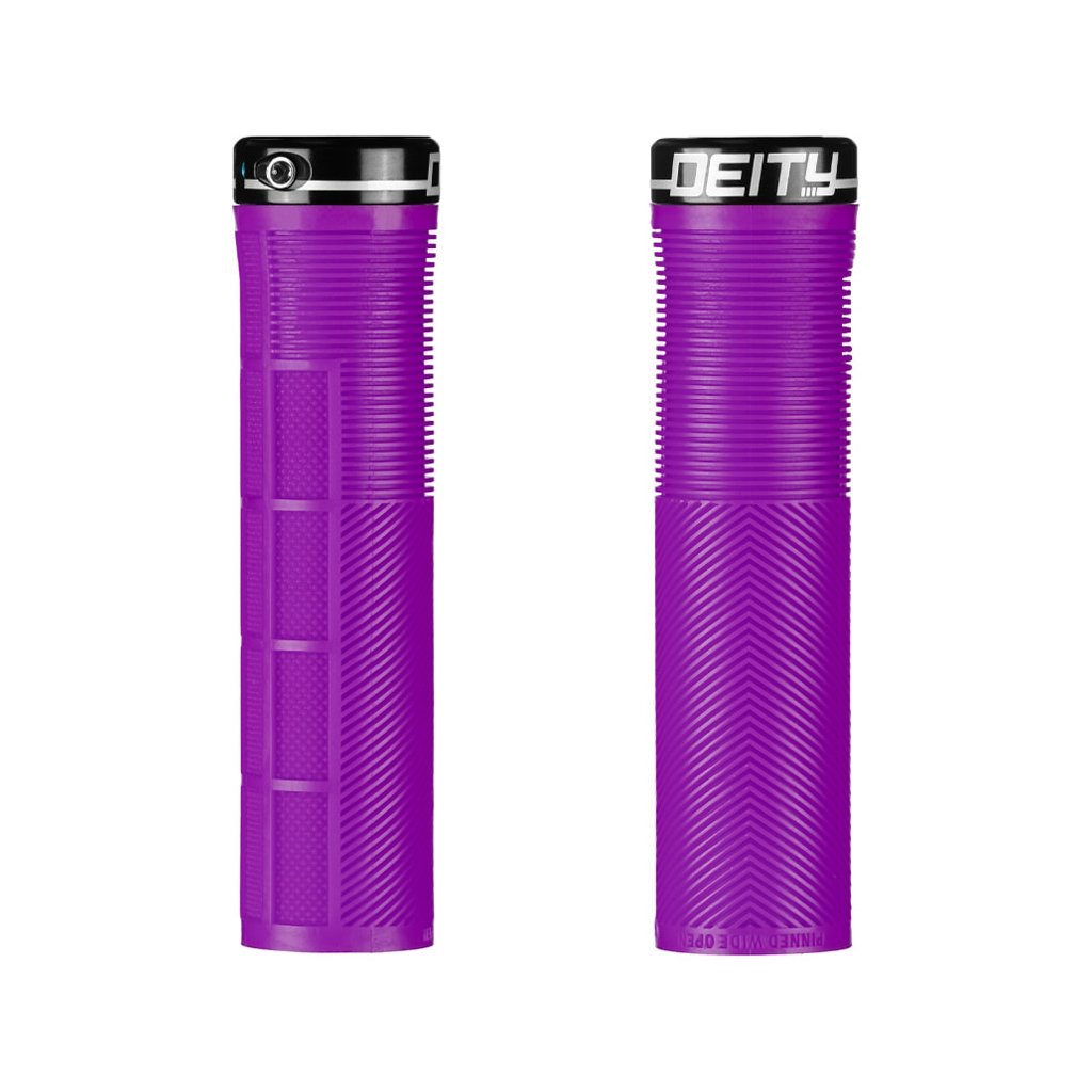 Poignées Deity KnucleDuster 132 mm Mauve - Genetik Sport