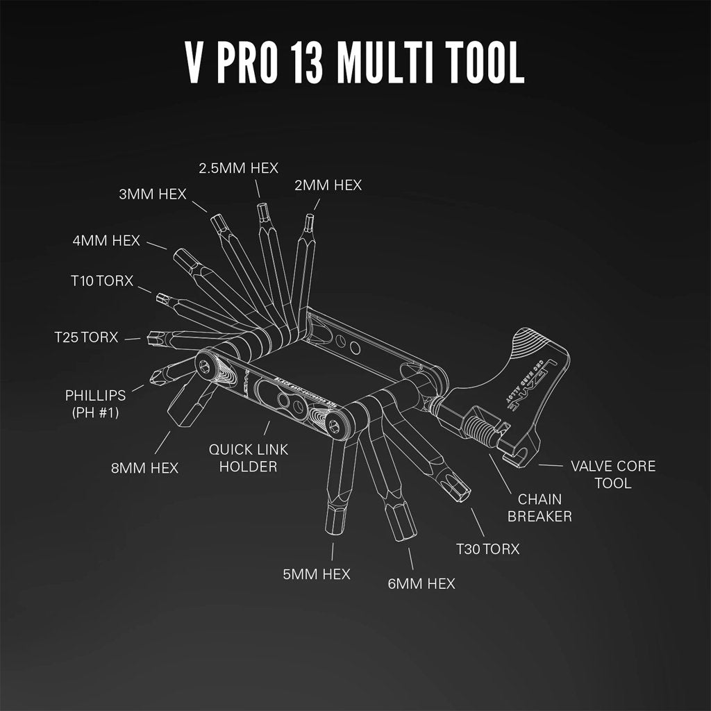 Multi-Outil Lezyne V Pro 13 Noir - Genetik Sport