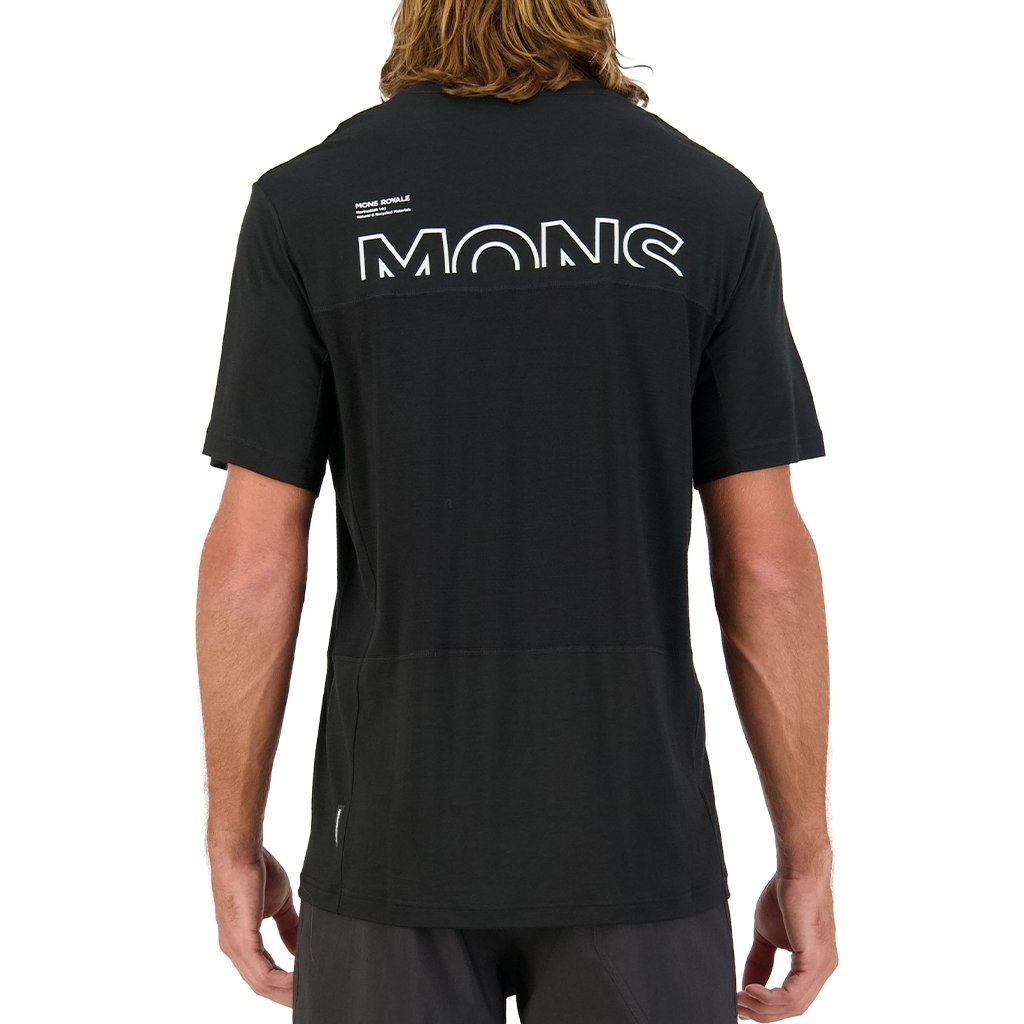 Maillot pour hommes Mons Royale Tarn Merino Shift Noir - Genetik Sport
